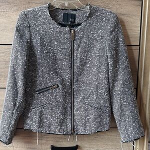Kaii Black and White Tweed Blazer